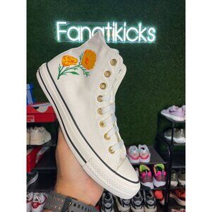 Converse Chuck Taylor All Star Womens Size 10 Shoes Beige Logo Sneakers 163038C